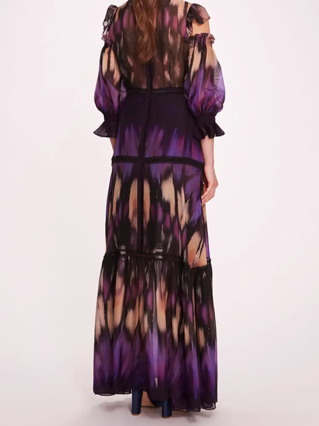 Abstract Viscose Maxi Dress