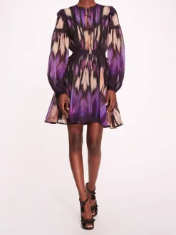 Abstract Viscose Mini Dress