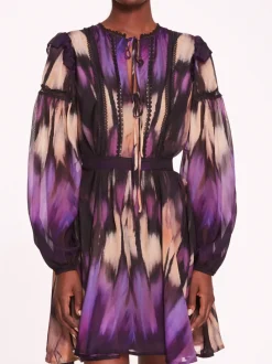 Abstract Viscose Mini Dress