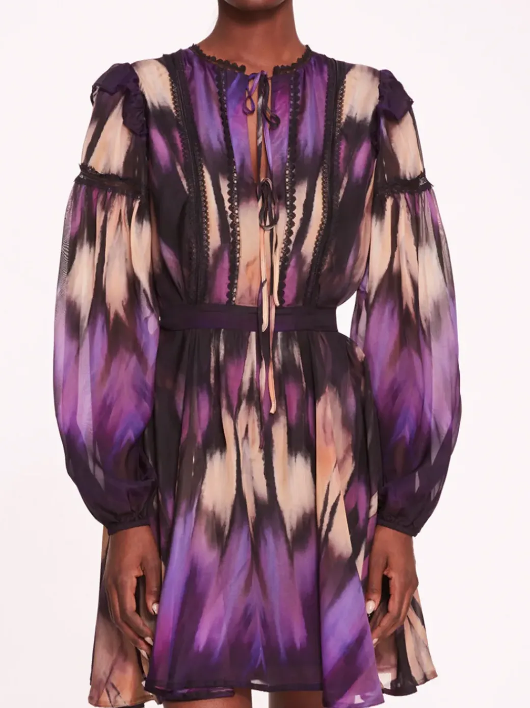 Abstract Viscose Mini Dress