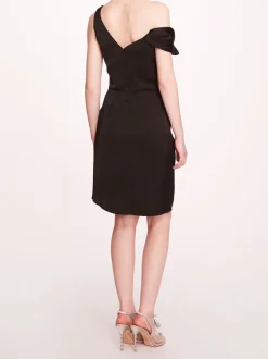 Asymmetrical Satin Mini Dress