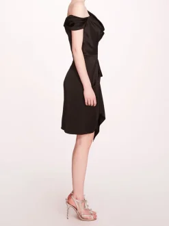 Asymmetrical Satin Mini Dress