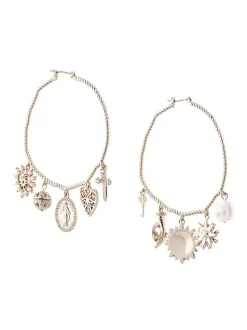 Charm Hoop Earrings
