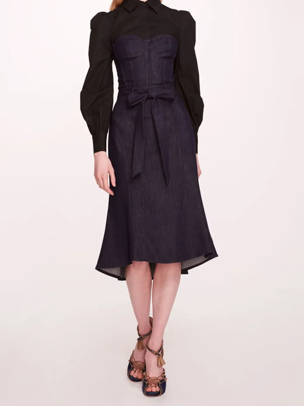 Denim Poplin Shirt Dress