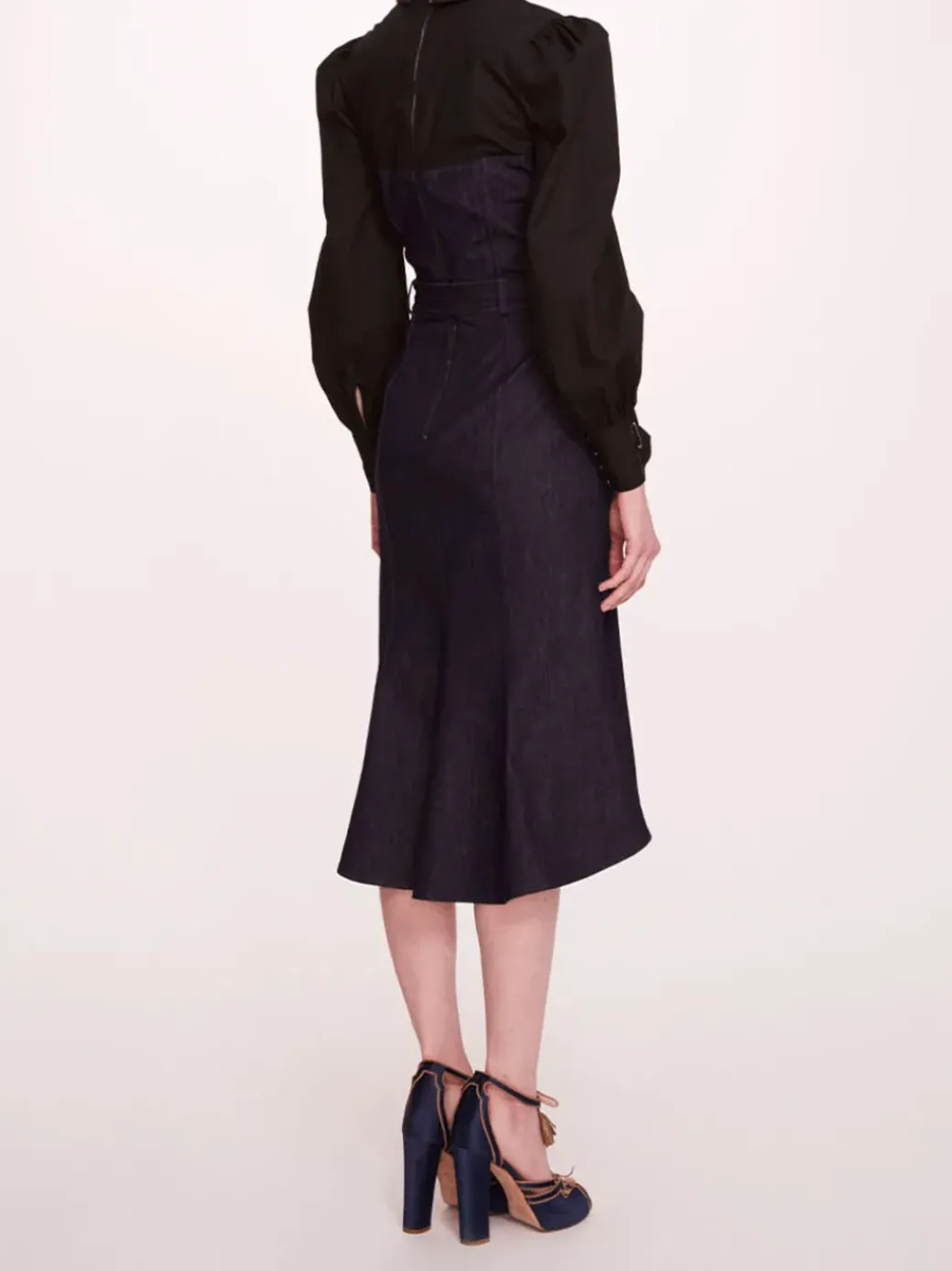 Denim Poplin Shirt Dress