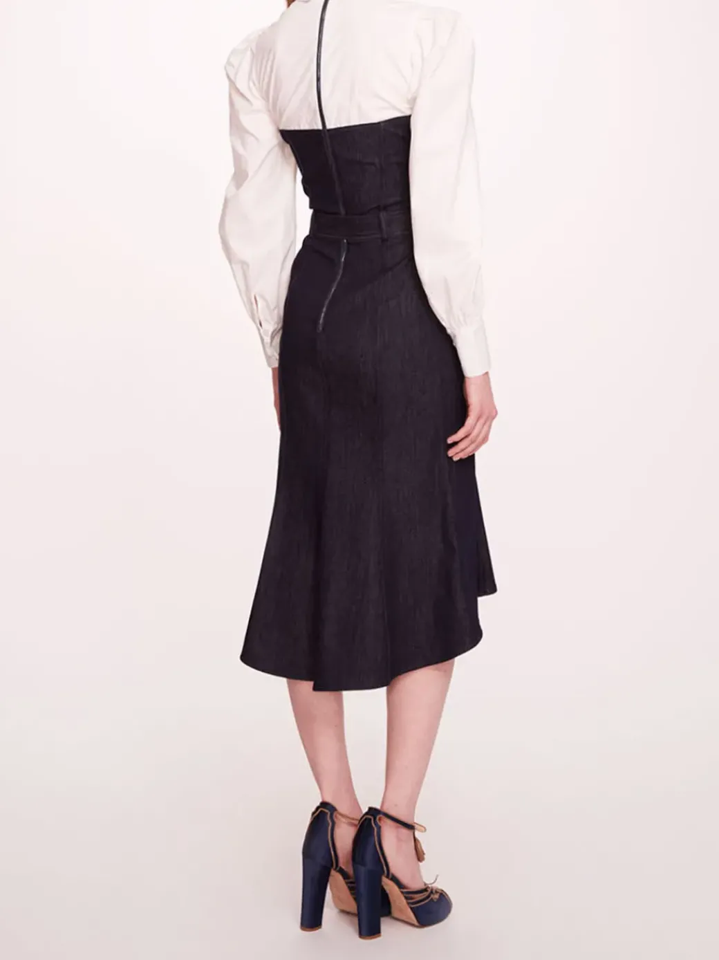 Denim Poplin Shirt Dress