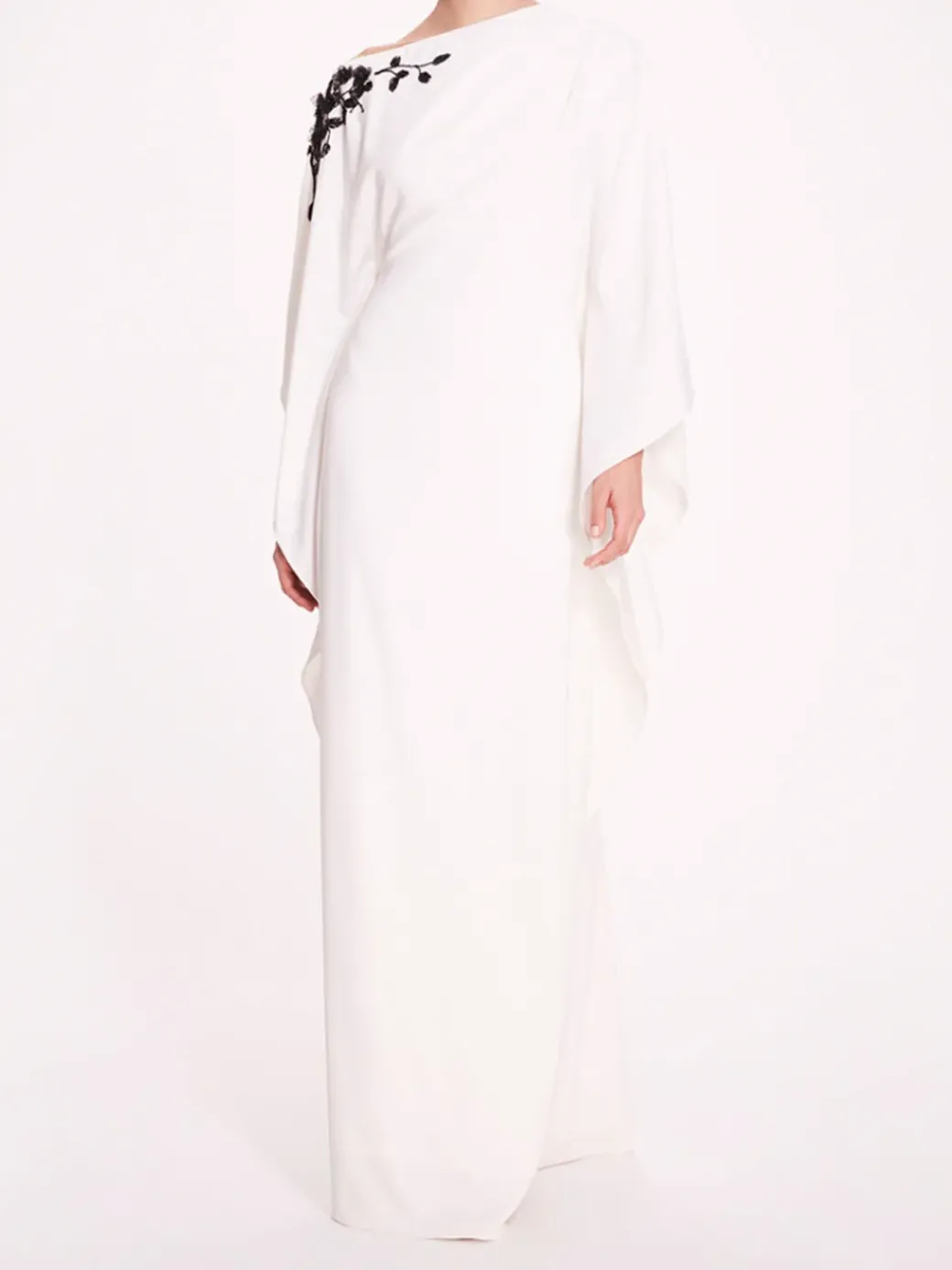 Embroidered Draped Kaftan