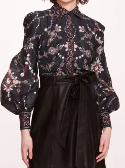 Faux Leather Poplin Midi Dress