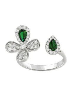 Floral White Gold Ring