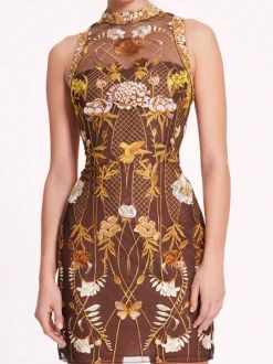 High Neck Tulle Mini Dress