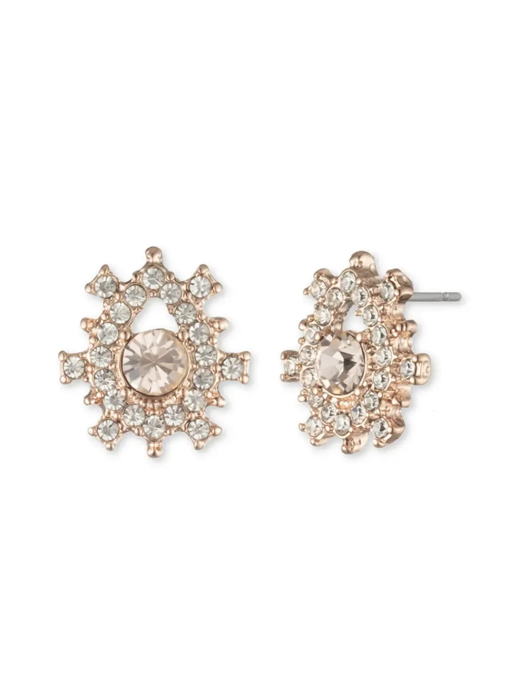 Poised Rose Button Earring