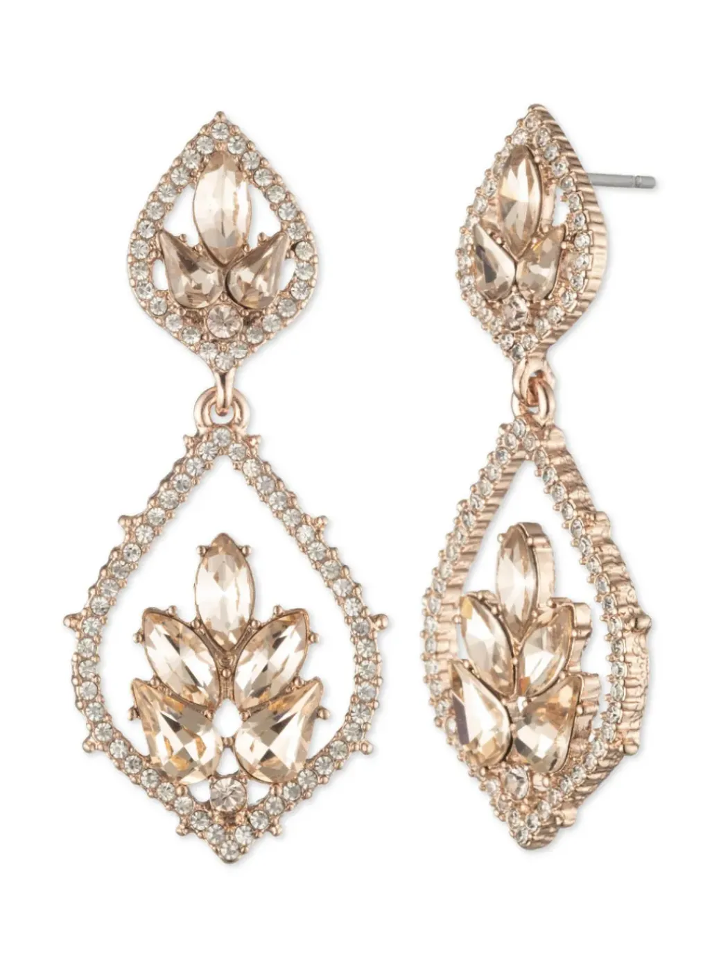 Poised Rose Large Drop Earring