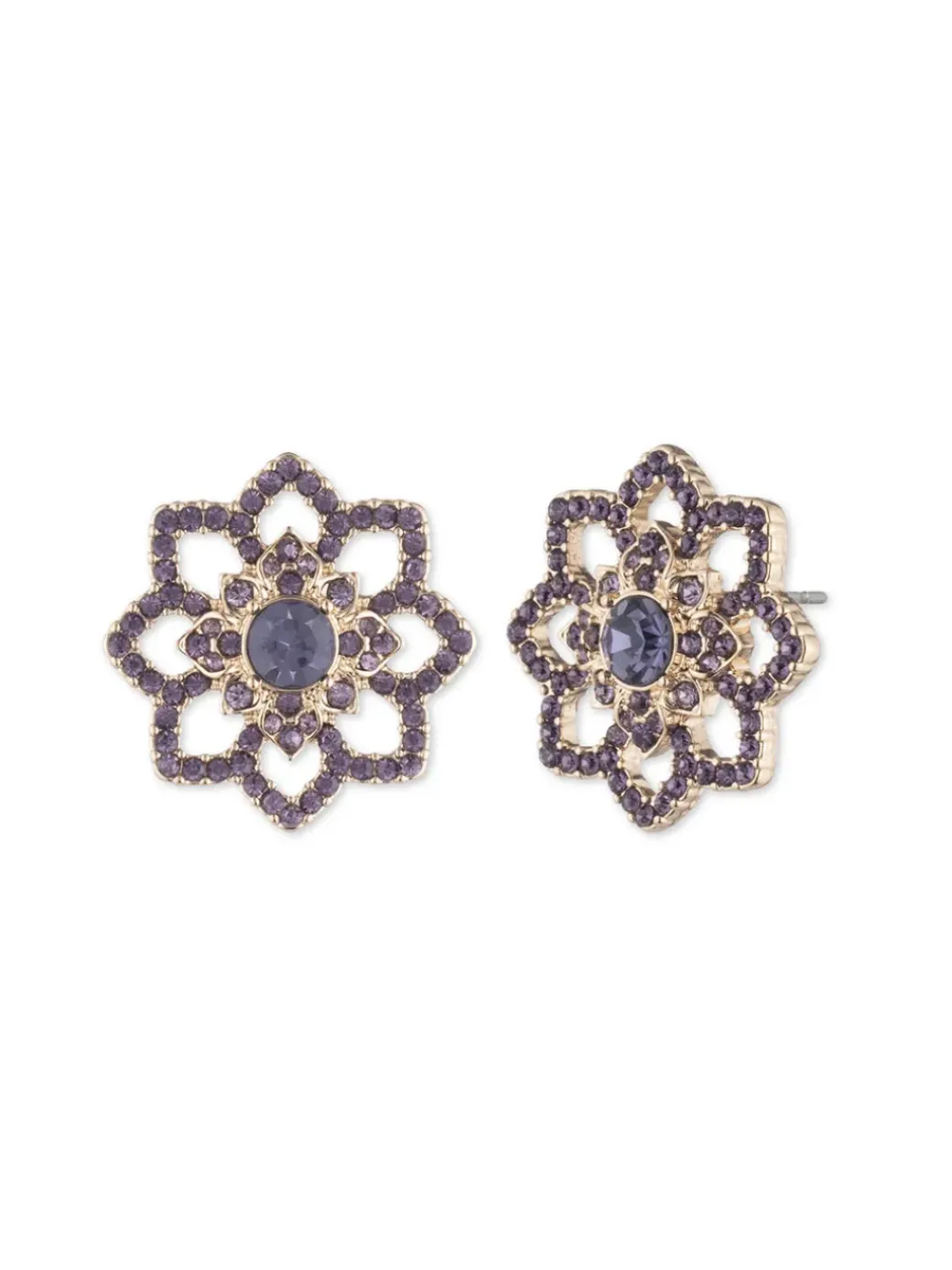 Tanzanite Lace Floral Button