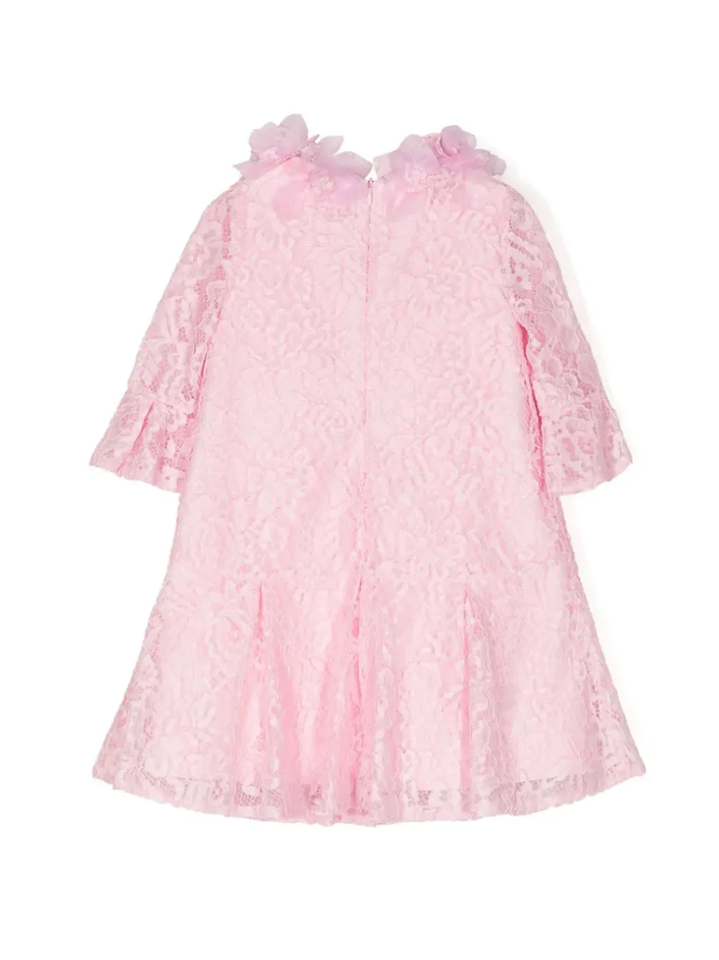 Volant-Embroidered Lace Dress