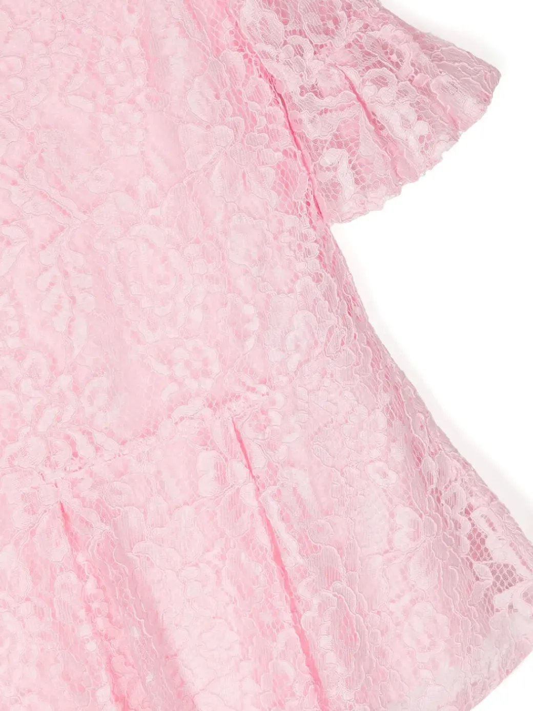 Volant-Embroidered Lace Dress