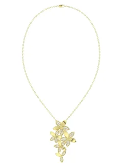 Wild Flower Yellow Gold Pendant Necklace