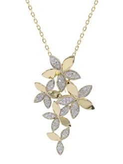 Wild Flower Yellow Gold Pendant Necklace